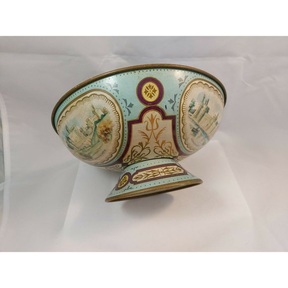 Vintage Metal/Tin Regal Compote - Bowl/Dish-Baret Ware England Windsor Castle - Picture 4 of 11
